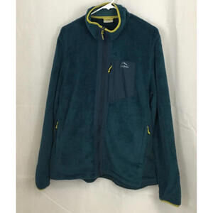 L.L. Bean Blue Fleece Jacket with Yellow Accents